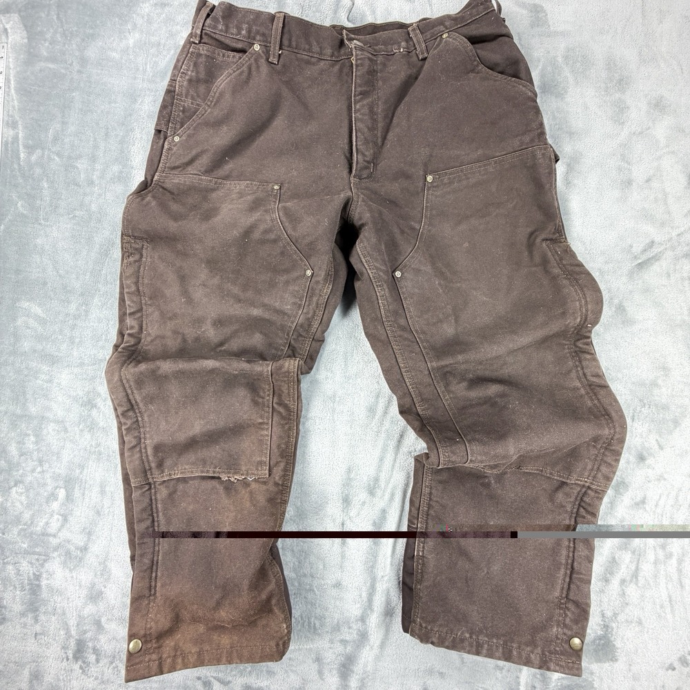 Vintage Carhartt R03 DKB Arctic Lined Double Knee Pants 38x30 Reworked